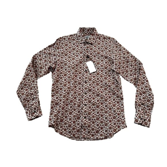 Emanuel Berg MCR-Mr Crown Floral Modern Fit Button Shirt ( 40 / 15.75 )